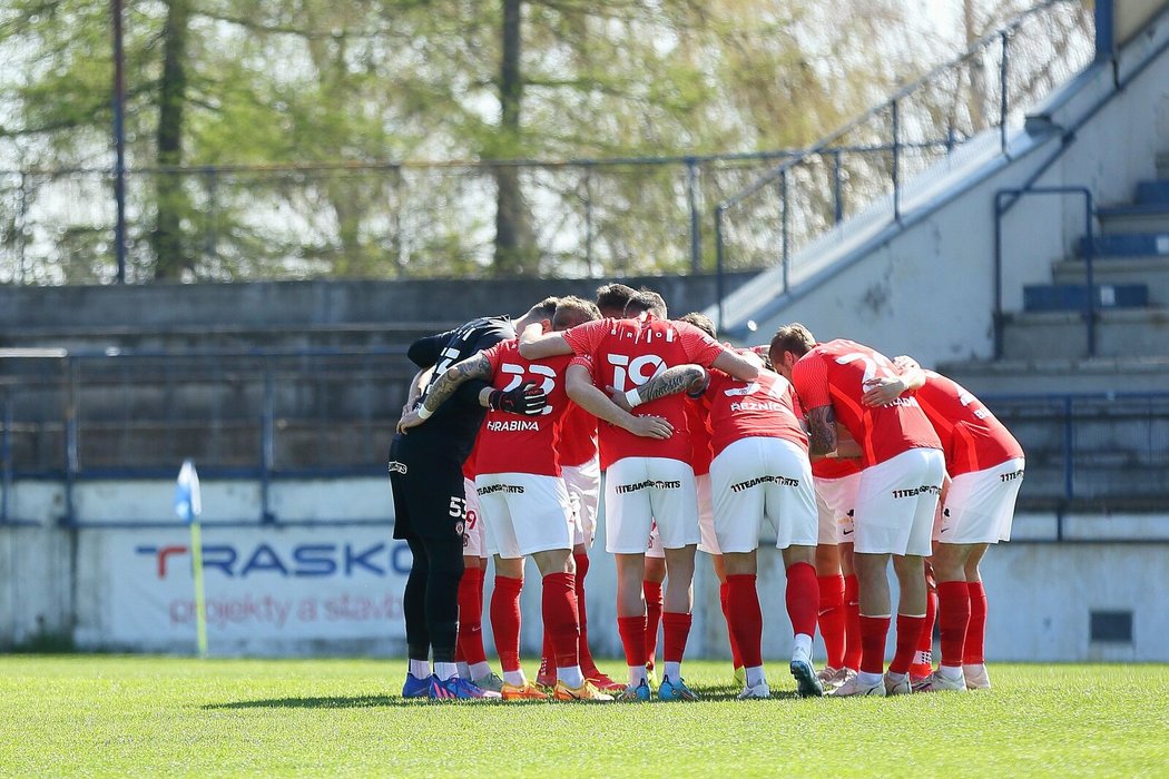 Fotbalisté Zbrojovky před duelem s Vyškovem