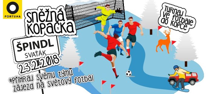 Fortuna chystá netradiční fotbalový turnaj přímo na sjezdovce ve Špindlerově Mlýně