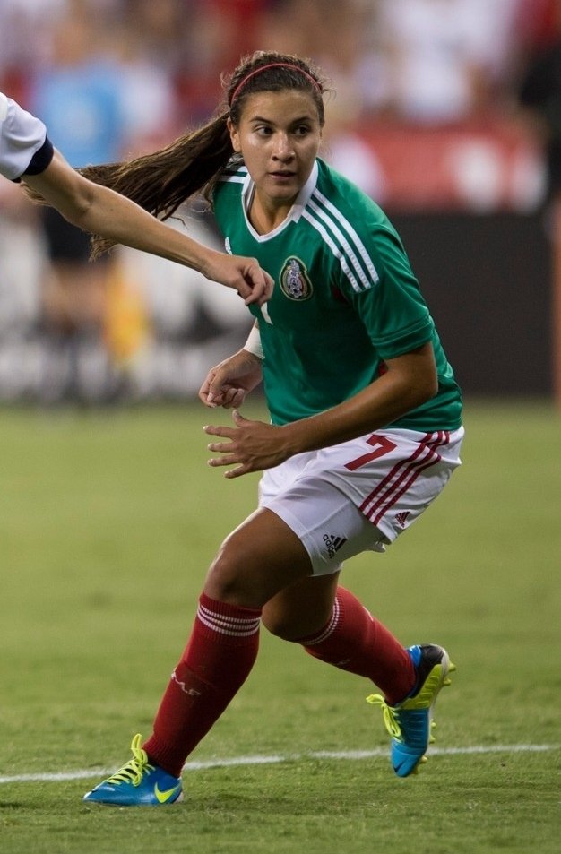 7. Nayeli Rangel. Tahle nádherná jednadvacetiletá Mexičanka už před dvěma lety odehrála tři zápasy na mistrovství světa a v současnosti nastupuje za Sky Blue FC.