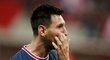 Legendární Lionel Messi při svém debutu za PSG, během něhož Pařížené porazili Remeš 2:0