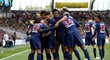 Hráči PSG oslavují branku proti Nantes