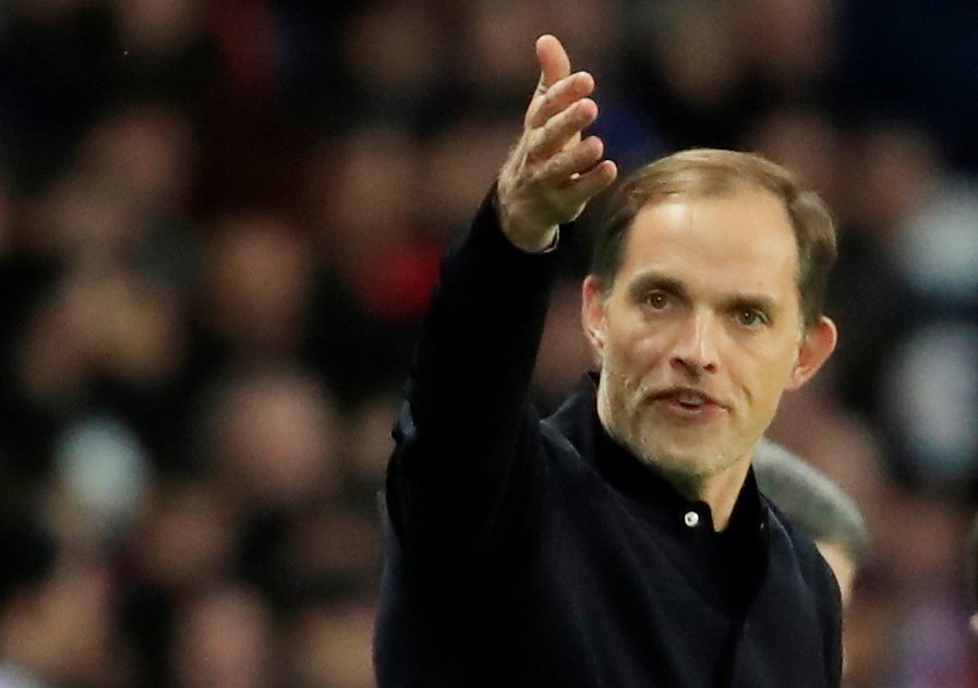 Kouč PSG Thomas Tuchel během duelu s Nimes