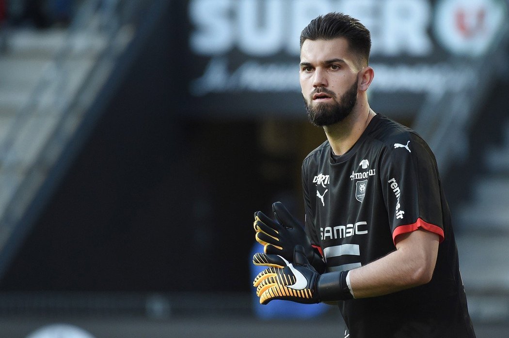 Brankář Tomáš Koubek v dresu Rennes