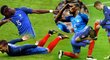 Francouzští fotbalisté euforicky slavili branky do sítě Islandu
