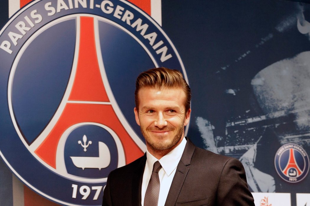 David Beckham na první tiskové konferenci po příchodu do PSG