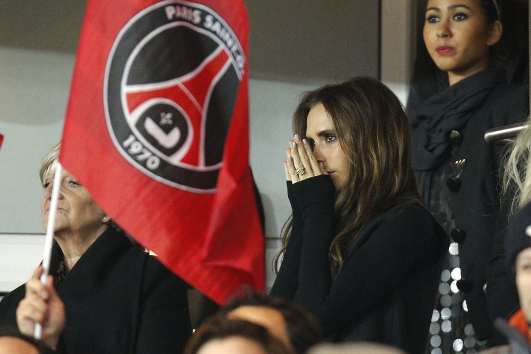 Victoria Beckhamová, manželka anglického záložníka, sledovala premiéru Davida v dresu PSG