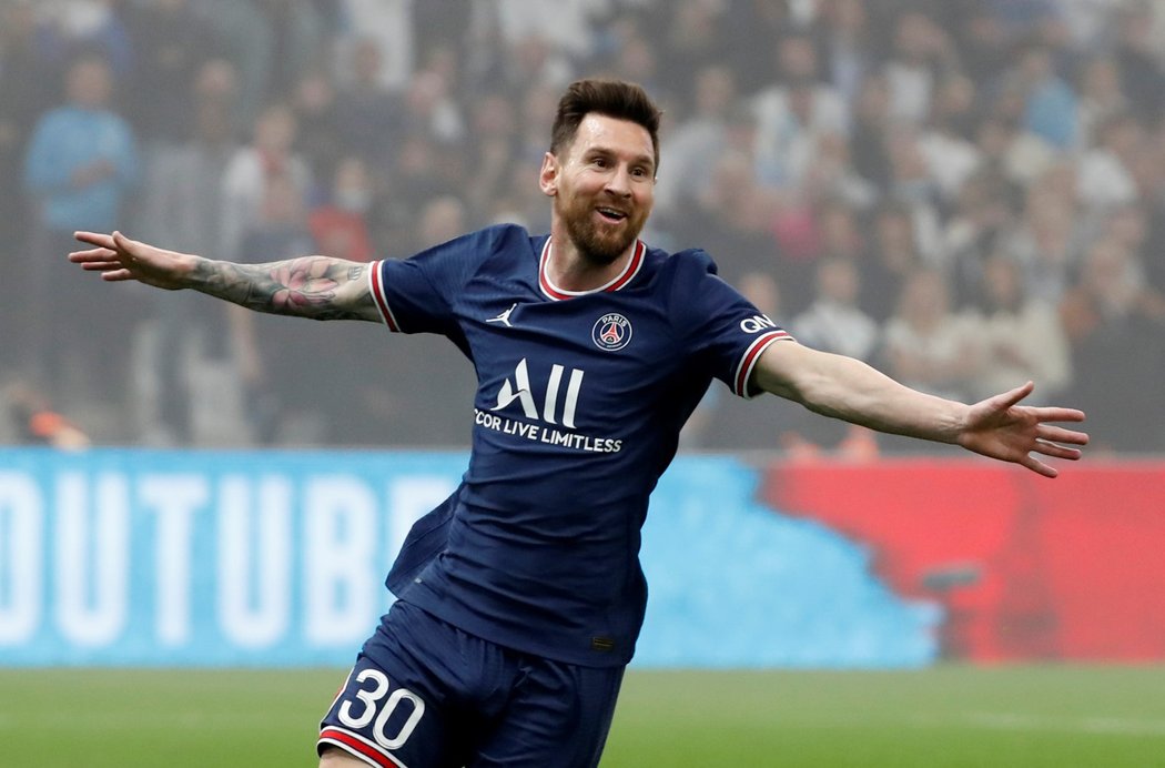 Lionel Messi se raduje z branky, která nebyla uznaná