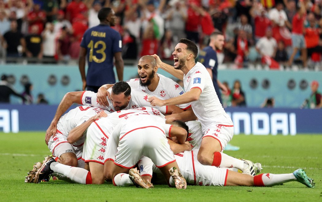 Tuniská euforie po gólu proti Francii