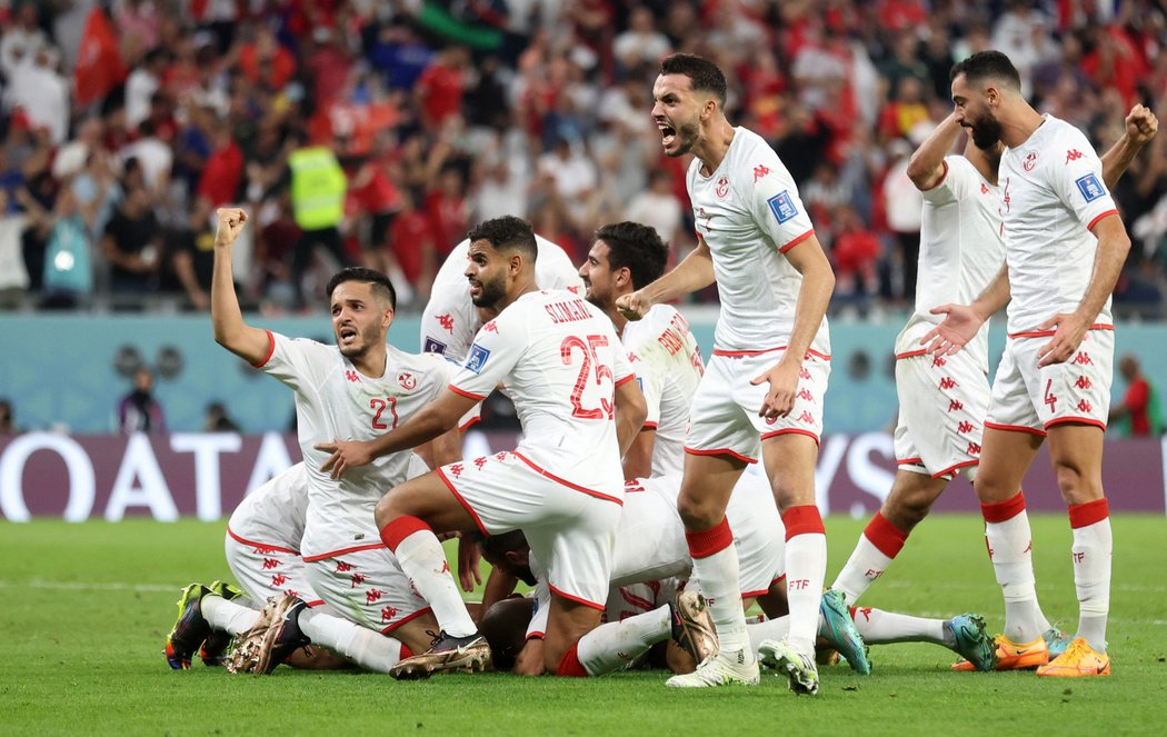 Tuniská euforie po gólu proti Francii
