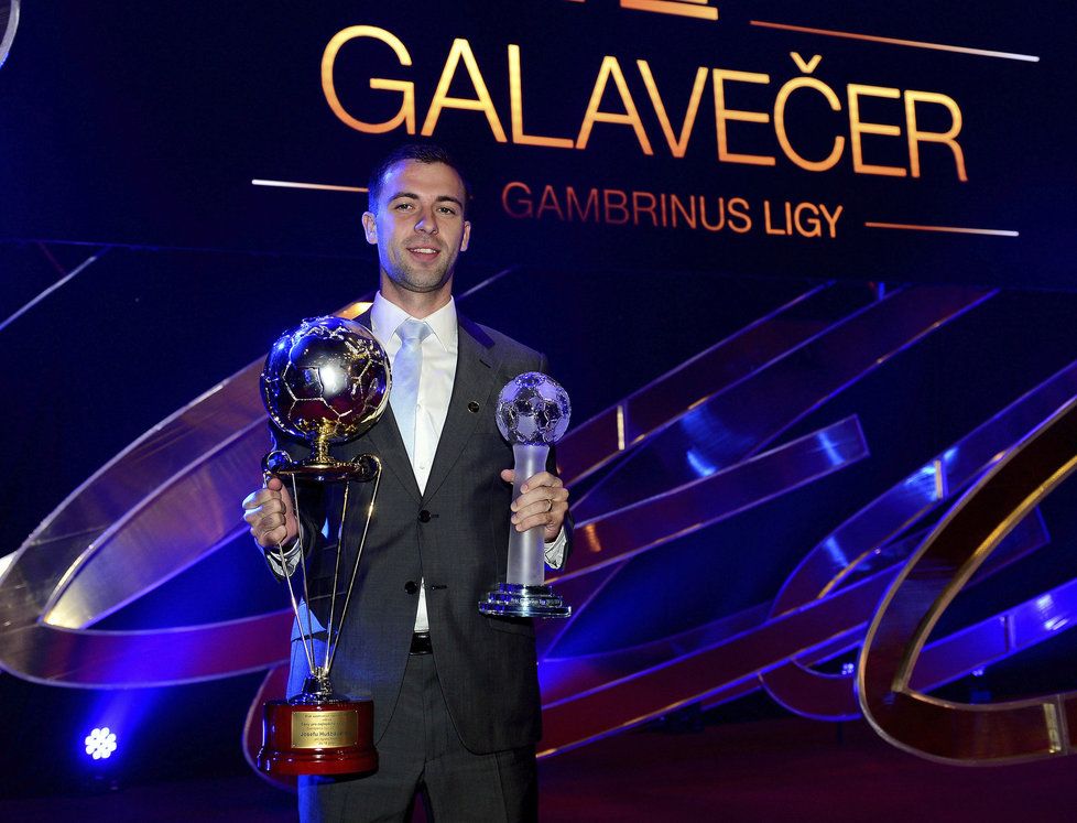 Josef Hušbauer se na Galavečeru Gambrinus ligy stal Hráčem sezony
