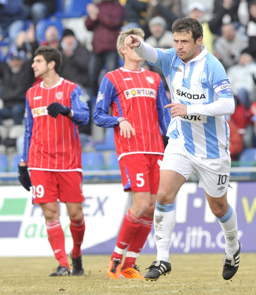 Boleslavský Marek Kulič se raduje z gólu na 2:0 proti Brnu