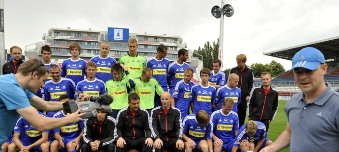 Hráči Sigmy Olomouc před oficiálním fotografováním týmu