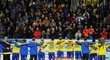 Tepličtí fotbalisté děkují fanouškům po výhře nad Plzní
