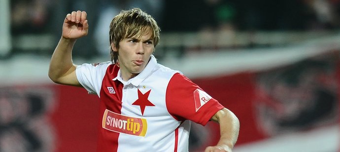 Útočník Slavie Pavel Vyhnal