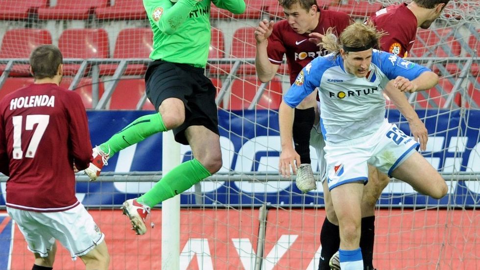 Kiks Blažka těsně před koncem utkání