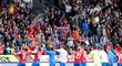 Fotbalisté Viktorie Plzeň si výhru nad Spartou náležitě užívali a slavili s diváky
