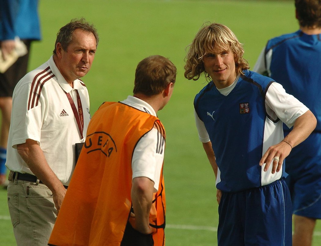 S Pavlem Nedvědem na EURO 2004