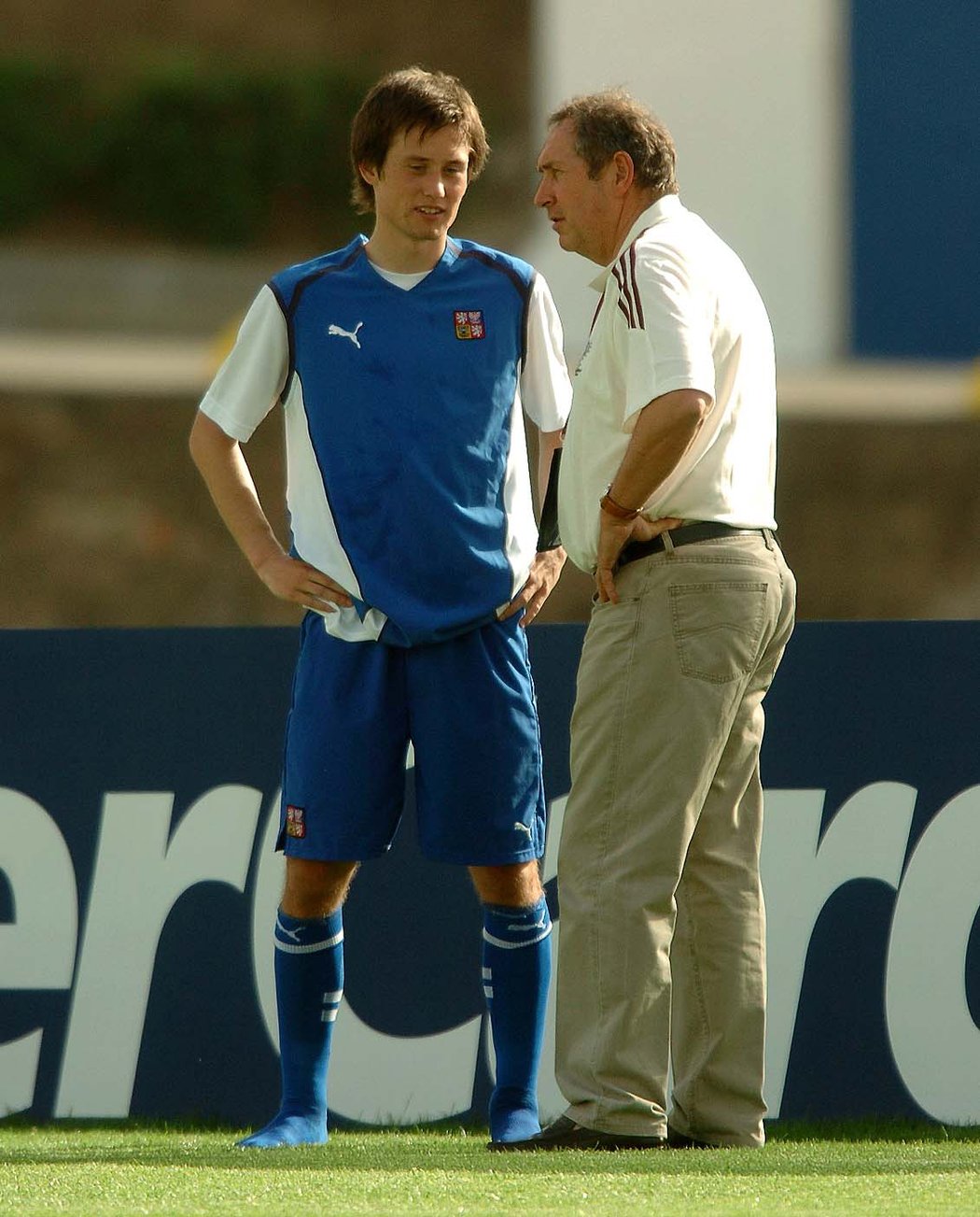 S Tomášem Rosickým na EURO 2004