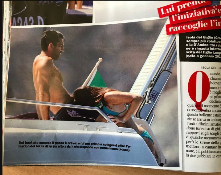 V Itálii se řeší fotka z magazínu Chi, na které je zachycen Gigi Buffon s partnerkou Ilarií D’Amico v hodně zajímavé pozici