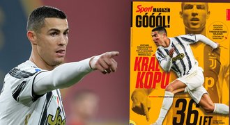 Nový Sport Magazín Góóól! Oslavenec Ronaldo, Gebre Selassie i kouč Rooney