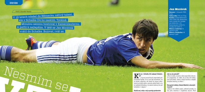 Janu Morávkovi, bundesligovému záložníkovi Schalke, se nový časopis Sport Góóól líbí