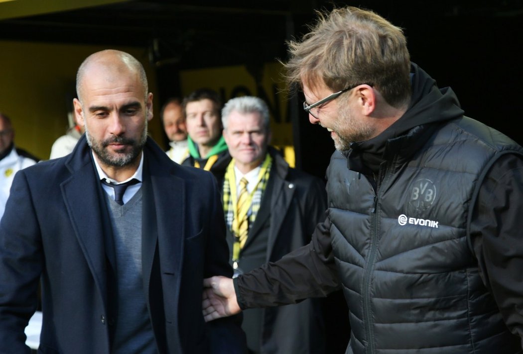 Josep Guardiola a Jürgen Klopp v době, kdy oba trénovali v Německu