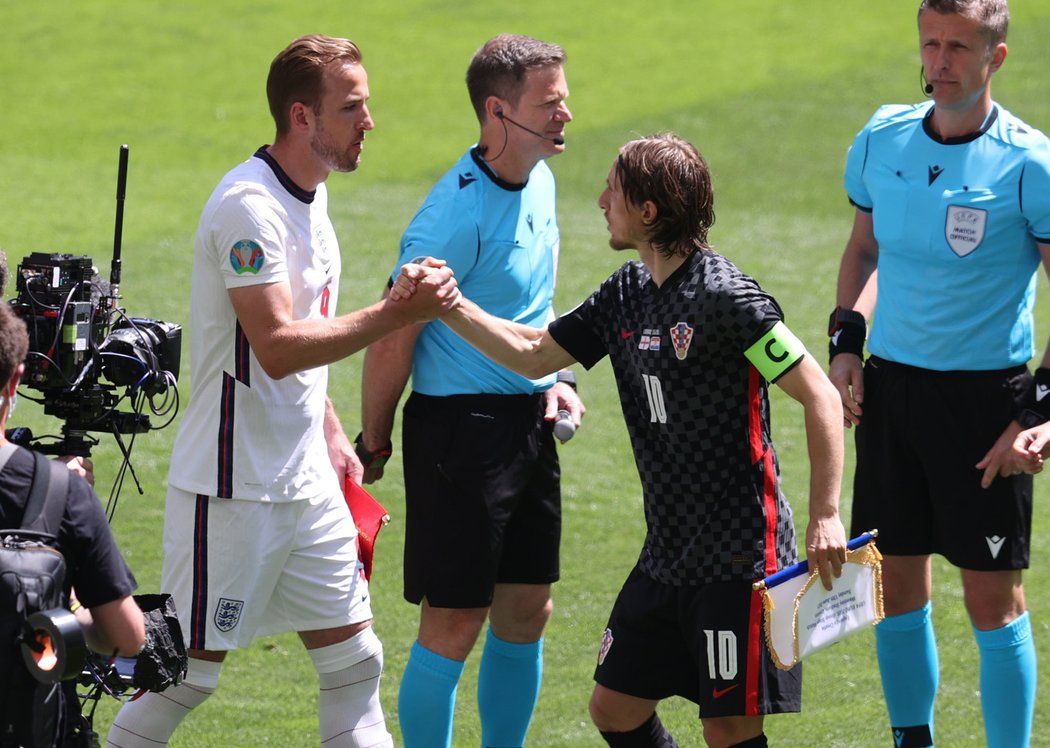 Luka Modrič a Harry Kane. Dvě hvězdy před zápasem Anglie - Chorvatsko