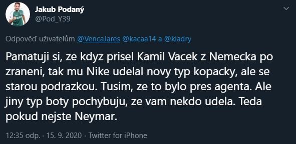 Jakub Podaný zmínil případ Kamila Vacka