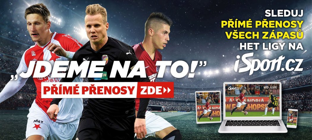 Přímé přenosy a sestřihy z HET ligy sledujte v HD kvalitě pouze na webu iSport.cz