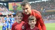 David Lafata se před zápasem proti Olomouci fotí se svými dětmi