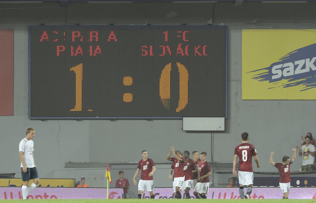 Sparta porazila Slovácko 1:0 brankou Davida Lafaty