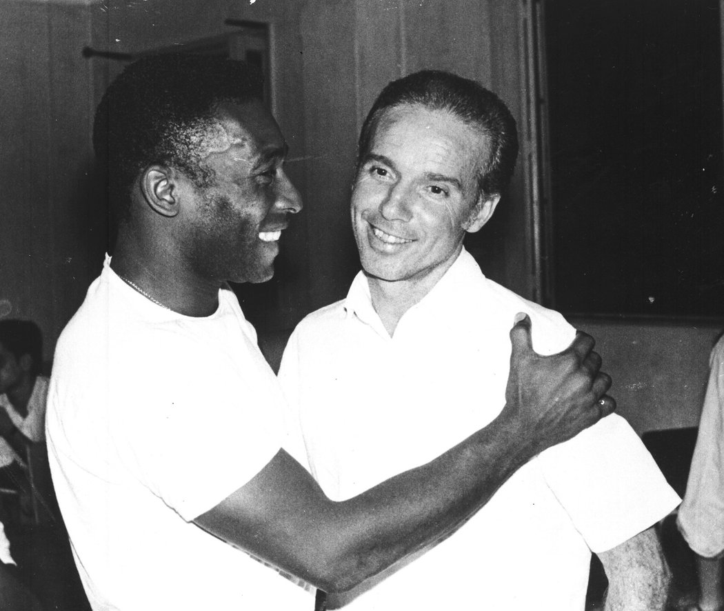 Dvě legendy brazilského fotbalu: Pelé a Mario Zagallo