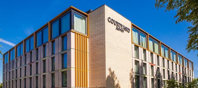 Hotel Courtyard Edinburgh, kde budou během EURO 2020 bydlet čeští fotbalisté