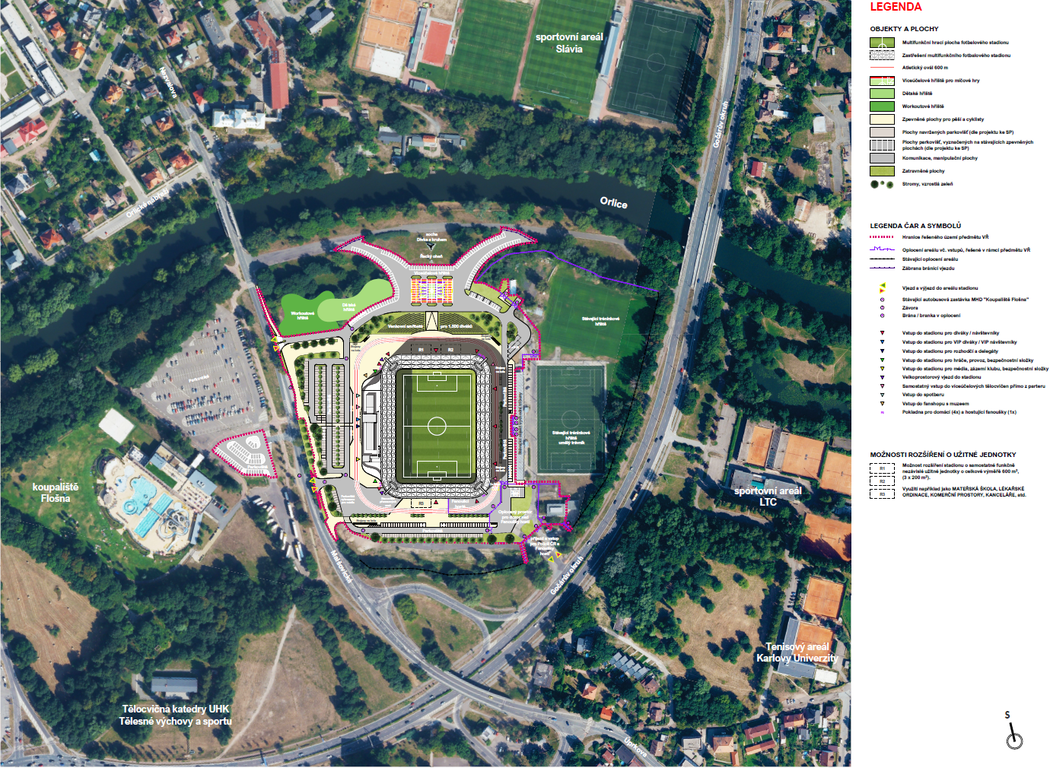 Takhle má vypadat nový stadion v Hradci Králové