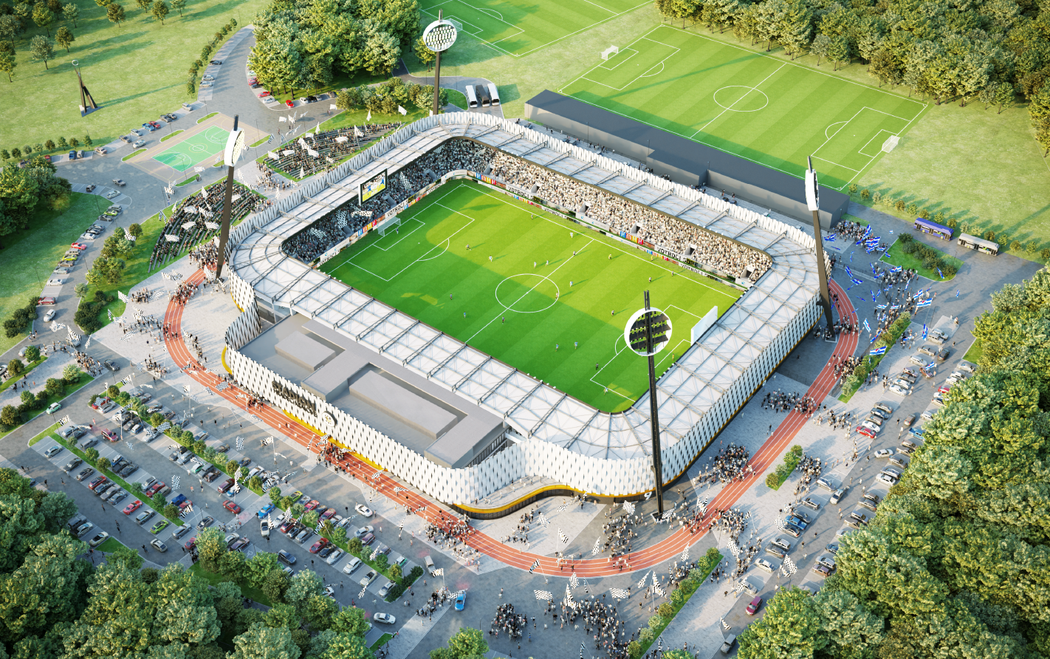 Takhle má vypadat nový stadion v Hradci Králové