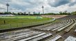 Pohled na fotbalový stadion v Hradci Králové