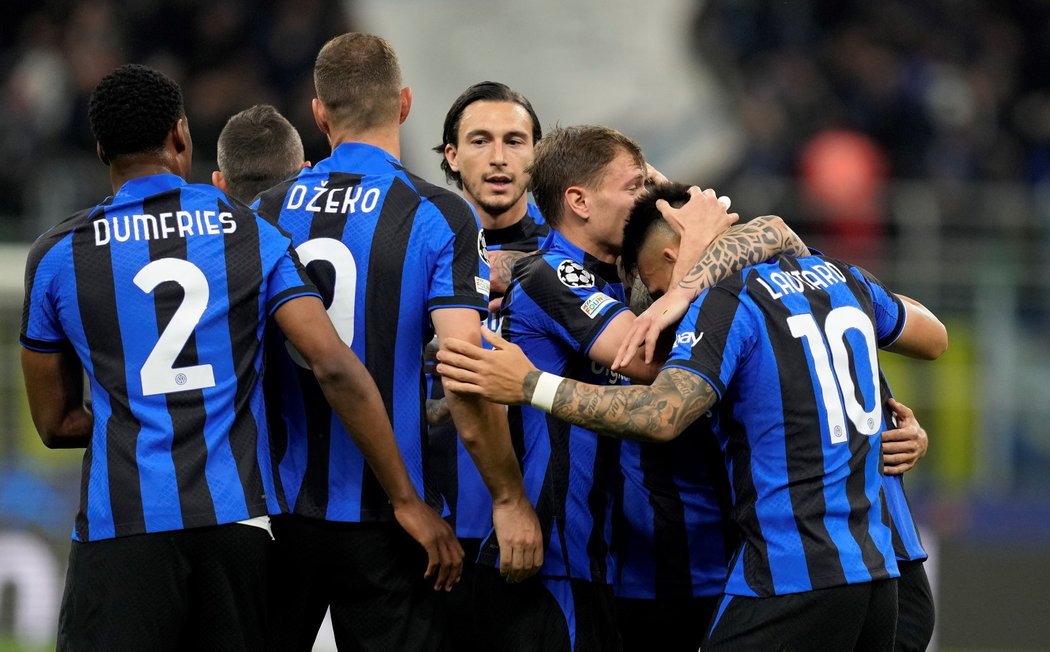 Inter se raduje z první branky v zápase