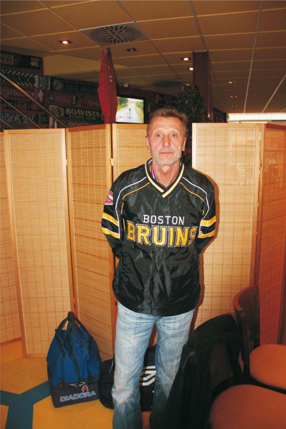 Legenda fotbalové Sparty Jan Berger si oblékl dres Bostonu Bruins