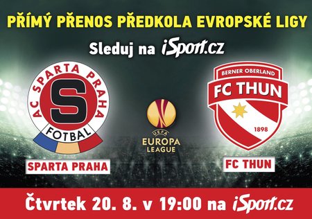Utkání Sparta - Thun můžete sledovat v přímém přenosu webu iSport.cz