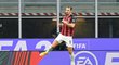 Zlatan Ibrahimovič se trefil hned ve druhé minutě zápasu s AS Řím