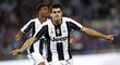 Alvaro Morata oslavuje gól Juventusu