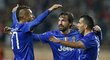 Hráči Juventusu poté, co postoupili do semifinále Ligy mistrů přes francouzské Monako