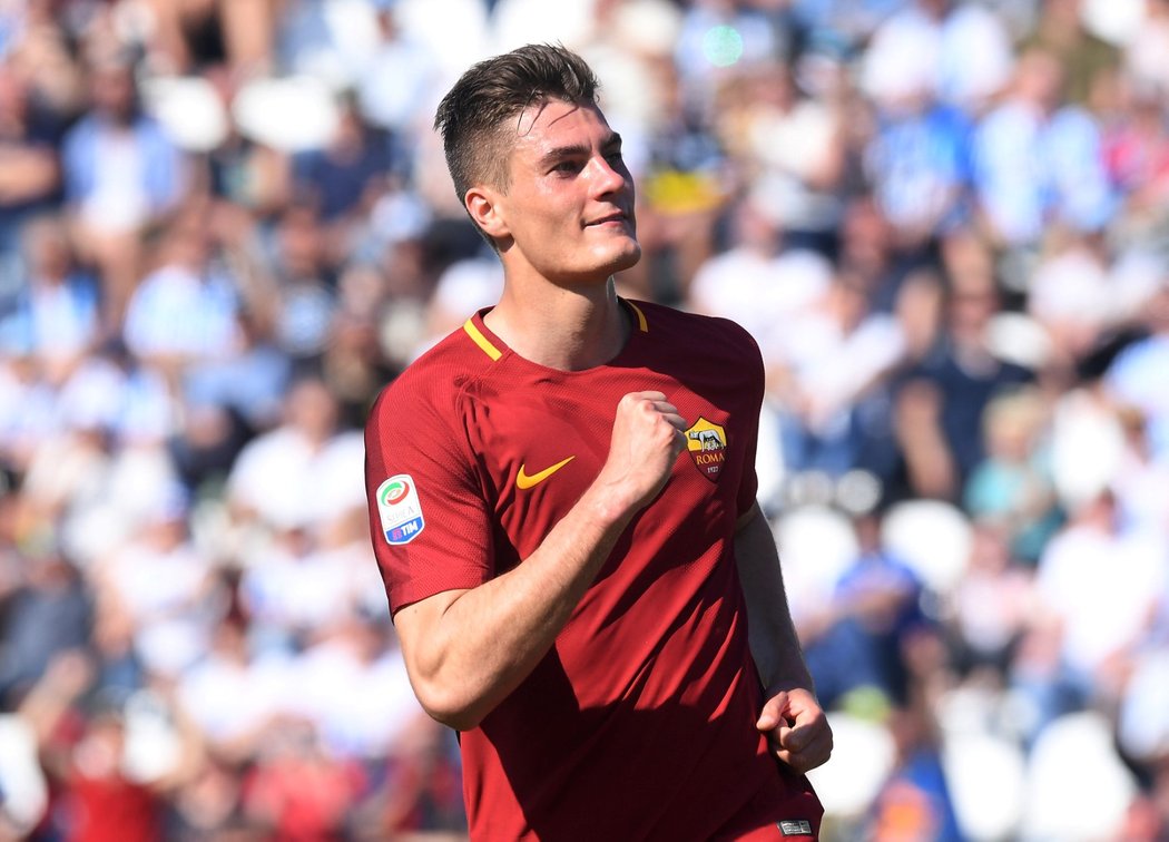 Patrik Schick se raduje z gólu proti Spalu