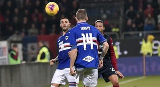 Sampdoria s Janktem nezvládla přestřelku. V Cagliari padla 3:4