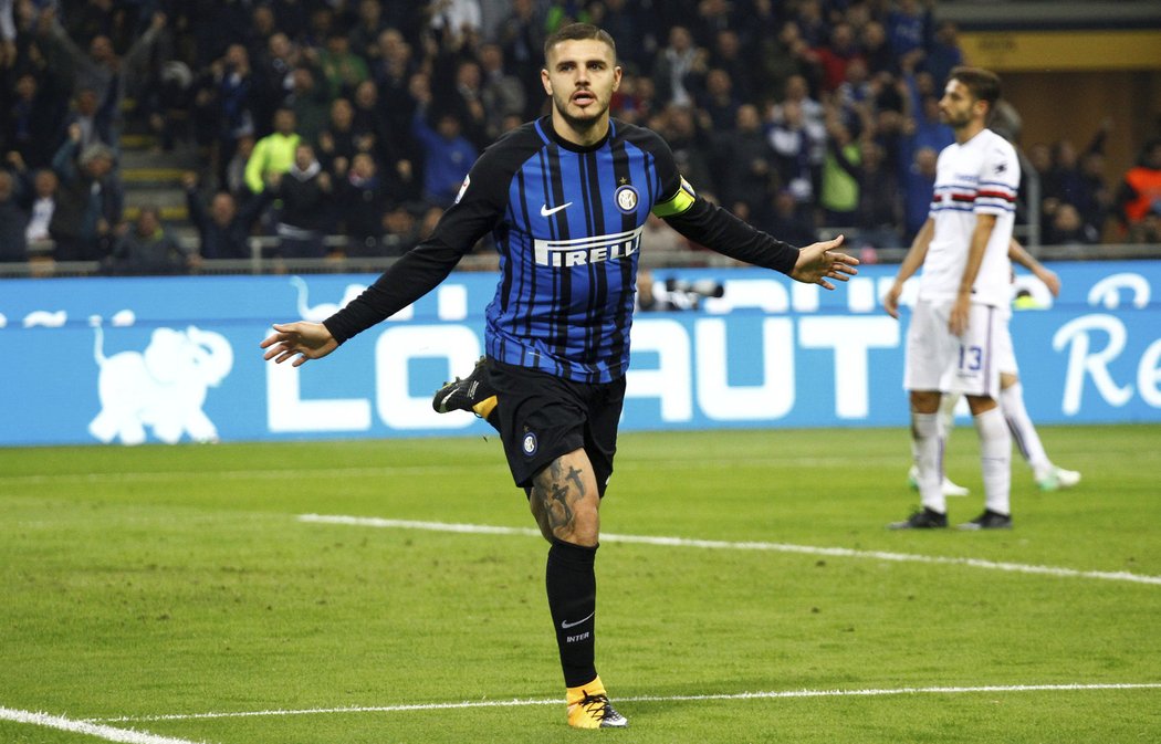 Argentinský kanonýr Mauro Icardi se proti Sampdorii prosadil hned dvakrát