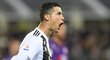 Cristiano Ronaldo slaví svou trefu do sítě Fiorentiny