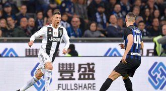 Ronaldo 600. klubovým gólem zařídil remízu s Interem, AS Řím je čtvrtý