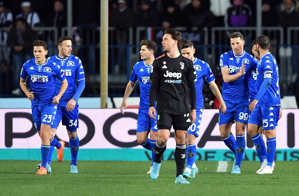 Empoli se raduje z branky proti Juventusu