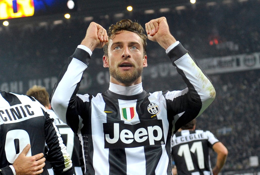 Claudio Marchisio slaví gól v síti FC Turín, Juventus vyhrál derby jasně 3:0.