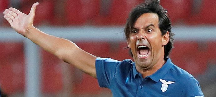 Emotivní trenér Lazia Simone Inzaghi